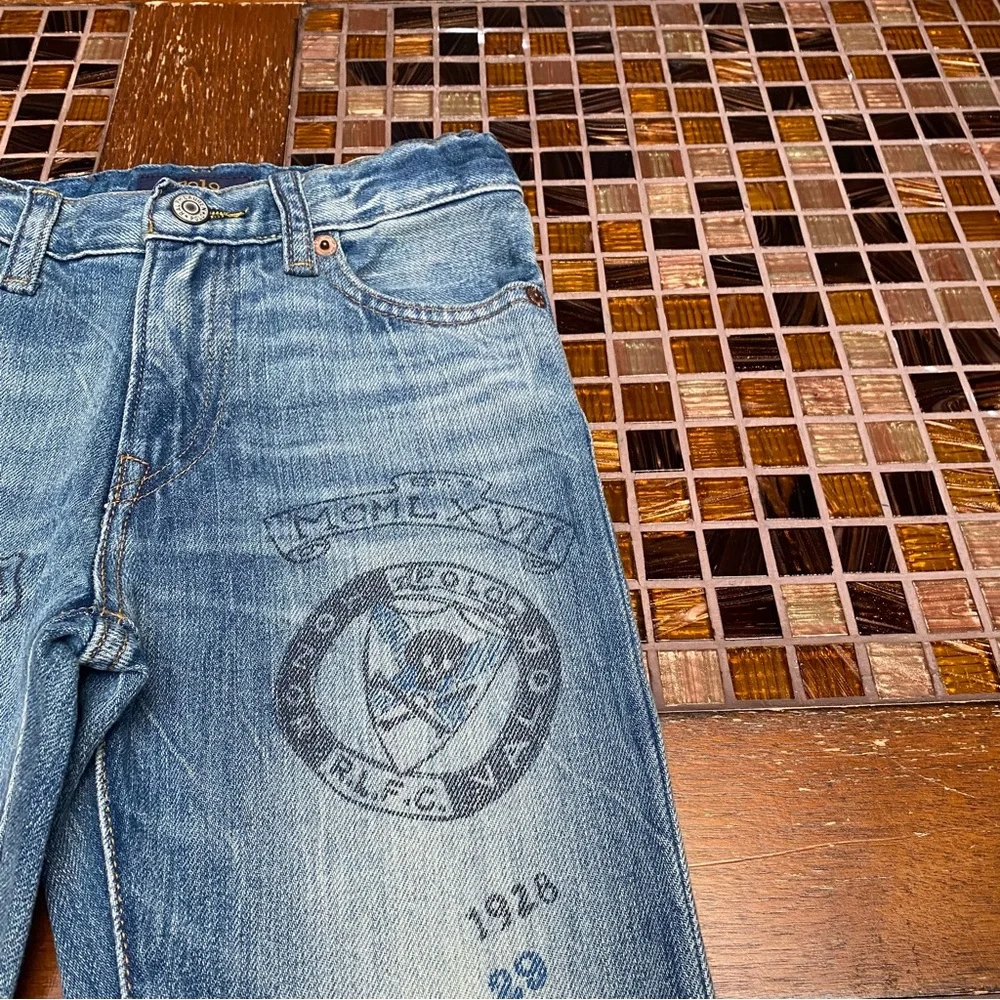 Ralph Lauren The Sullivan Slim Patch Graffiti Jeans